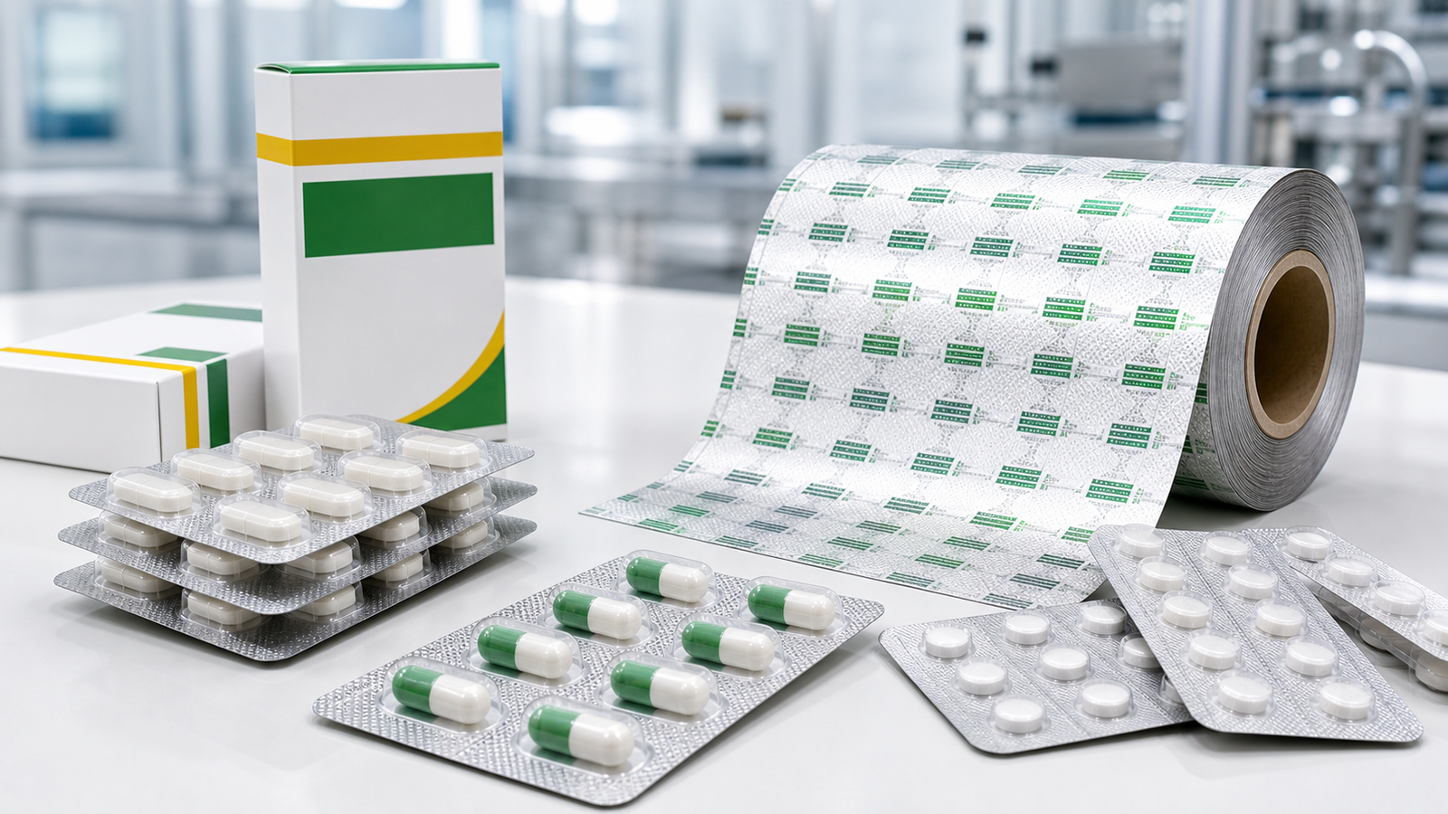 Medicine strip foil output from Pharmaceutical Foil Printing Machines